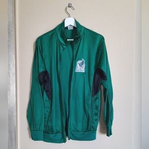 Mexico Soccer Futbol Track Green Zip-Up Jacket with Logo Sports Merch